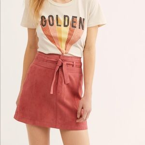 Free People Suede Skirt